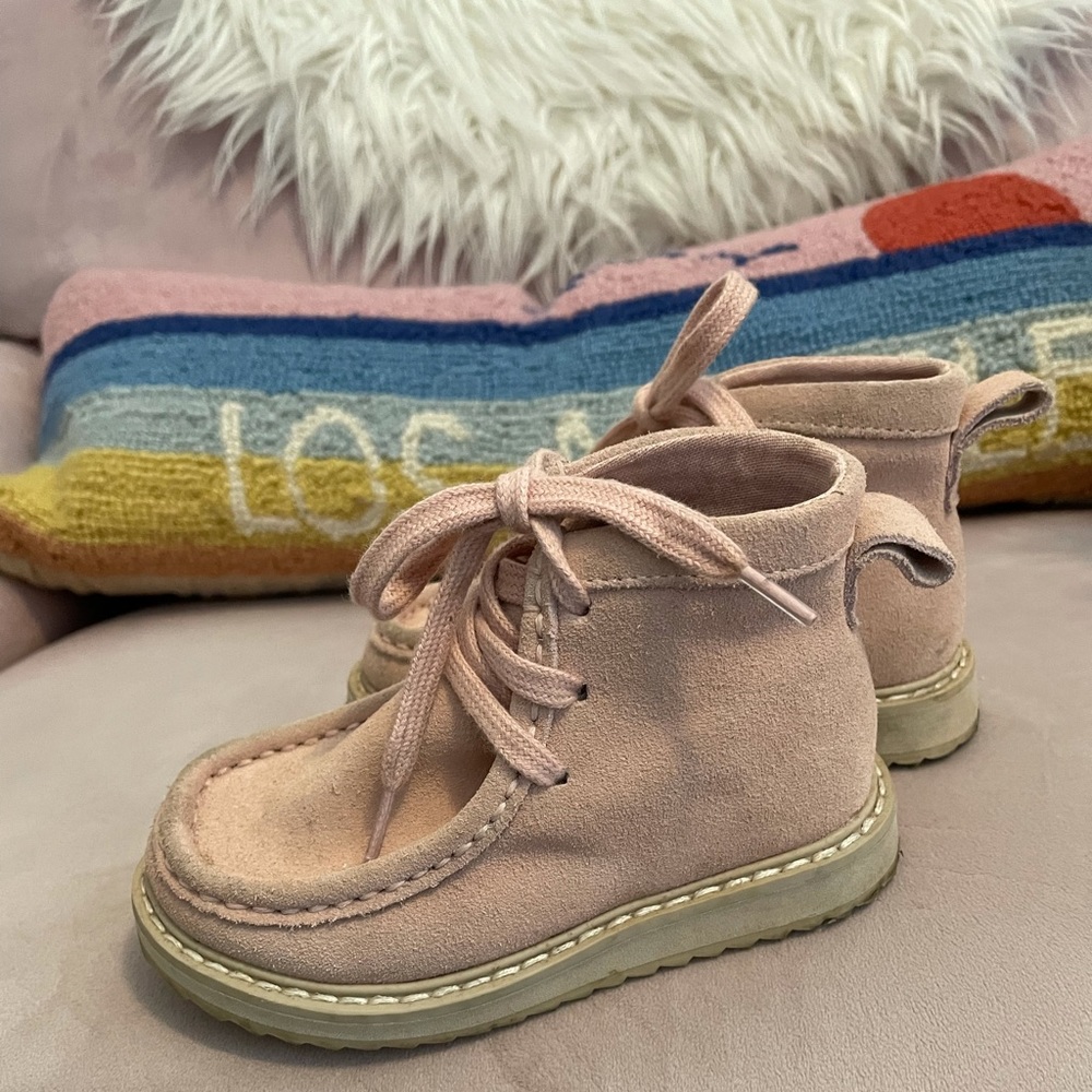 Baby Gap Pink Suede Ankle boots